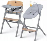 Kinderkraft: zestaw krzesełko do karmienia Livy + bujaczek Calmee Grey - Noski Noski