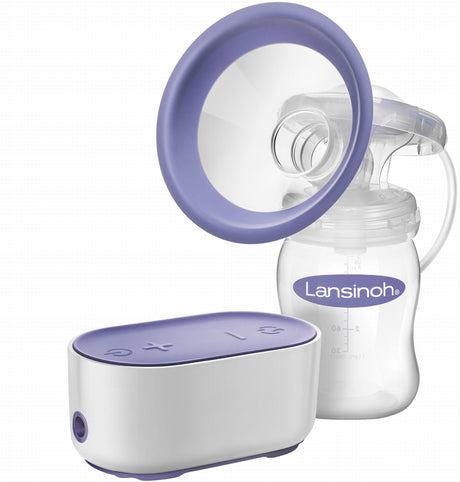 Kompaktowy laktator elektryczny Lansinoh z technologią 2-fazową, łatwy w użyciu, zapewnia komfort i wygodę każdej mamie.