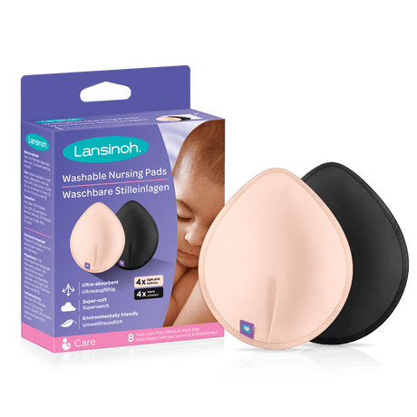 Wkładki laktacyjne wielorazowe Lansinoh 8 szt. - miękkie, chłonne, szybkoschnące, idealne dla komfortu i dyskrecji karmiących mam.