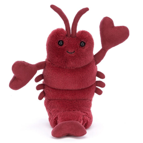 Homar maskotka Jellycat Love Me Lobster 15 cm - miękka, puszysta przytulanka z serduszkami zamiast szczypców