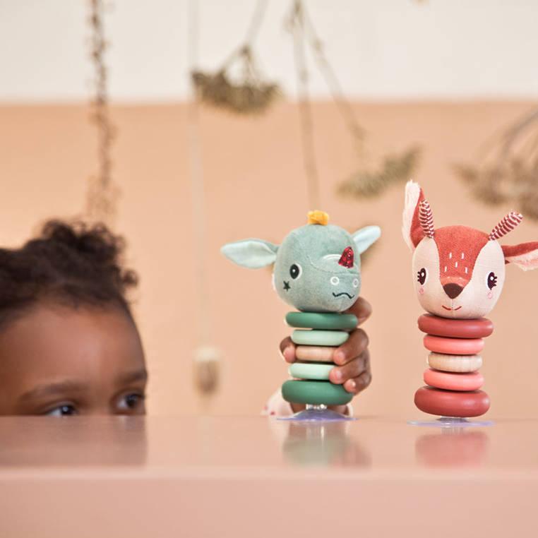 Lilliputiens: grzechotka z przyssawką Sarenka Stella - Noski Noski