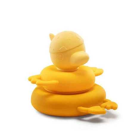 Silikonowa zabawka do kąpieli Lilliputiens Kaczorek Gaspard - gumowa kaczka, składana z 3 części dla kreatywnych zabaw.