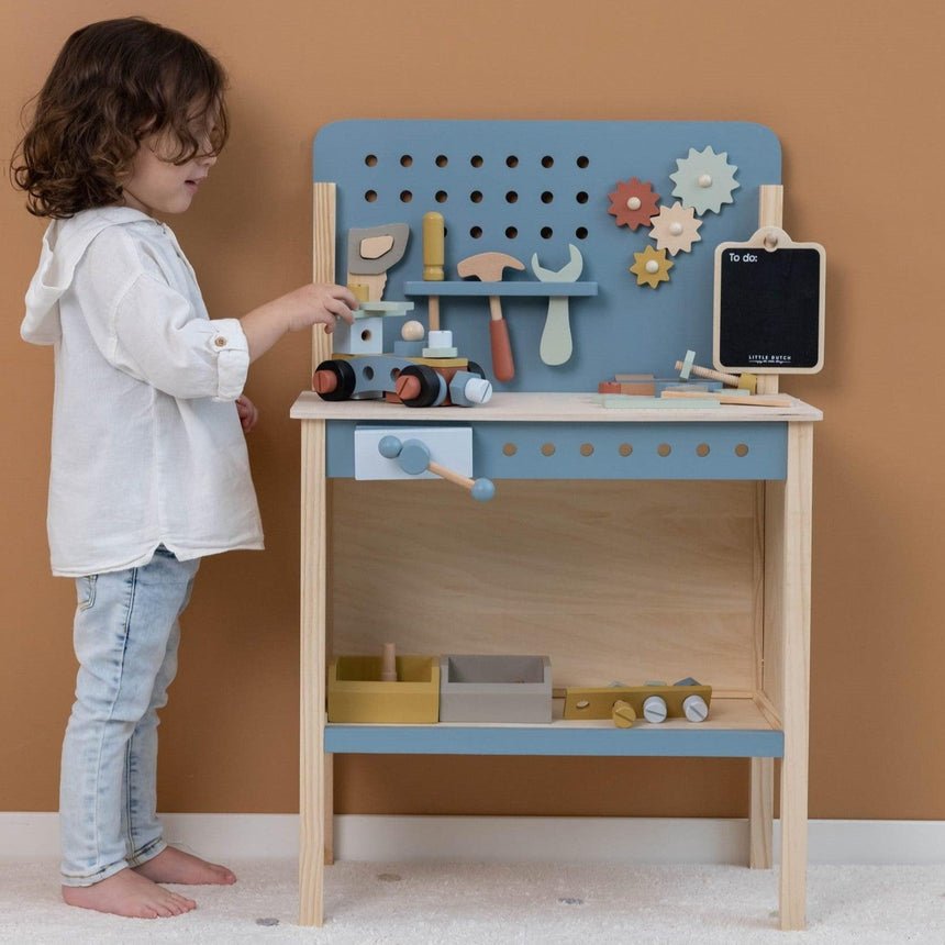 Little Dutch: drewniany warsztat z narzędziami Workbench - Noski Noski
