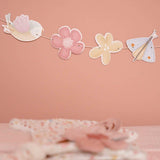 Little Dutch: kartonowa girlanda dekoracyjna Flowers & Butterflies - Noski Noski