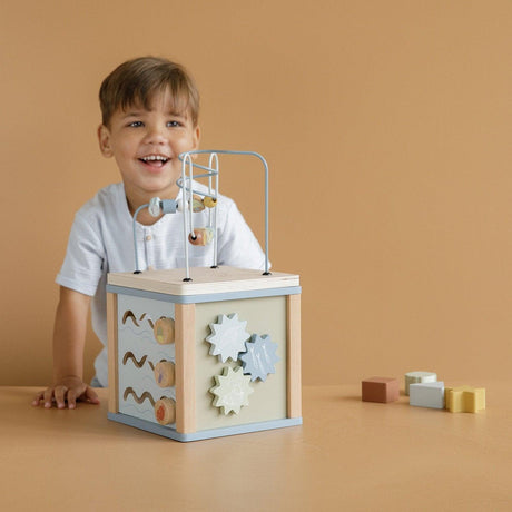 Little Dutch: kostka edukacyjna Wooden Activity Cube Ocean - Noski Noski