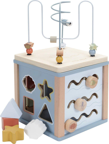 Little Dutch: kostka edukacyjna Wooden Activity Cube Ocean - Noski Noski
