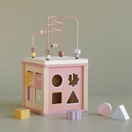 Little Dutch: kostka edukacyjna Wooden Activity Cube Wild Flower - Noski Noski