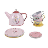 Little Dutch: metalowy serwis do herbatki Tea Set Flowers & Butterflies - Noski Noski