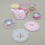 Little Dutch: metalowy serwis do herbatki Tea Set Flowers & Butterflies - Noski Noski
