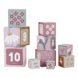 Little Dutch: piramida z klocków kartonowych Flowers & Butterflies - Noski Noski