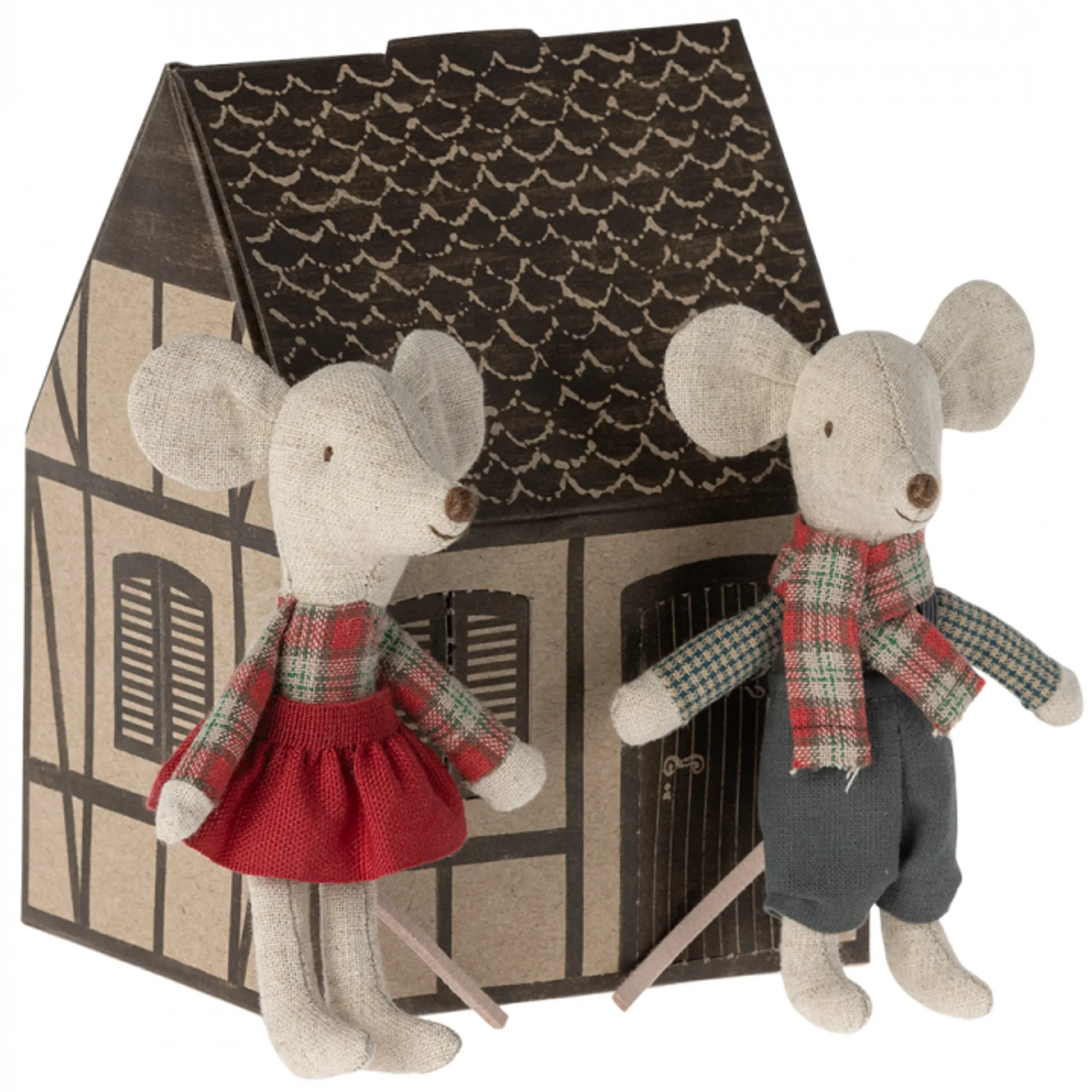 Maileg: Twins Mice chez les souris d'hiver jumeaux dans le style d'hiver