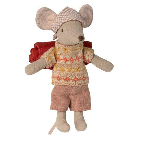 Maileg: myszka podróżniczka Hiker Mouse Big Sister 13 cm - Noski Noski