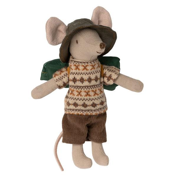 Maileg: myszka podróżnik Hiker Mouse Big Brother 13 cm - Noski Noski