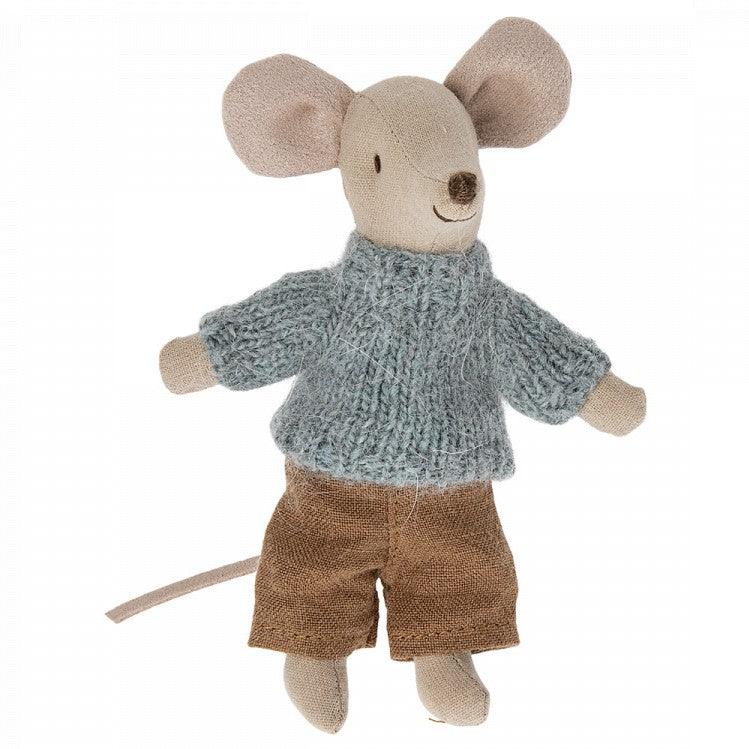 Maileg: ubranko dla myszki dzianinowy sweterek i spodenki Big Brother - Noski Noski