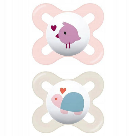 Smoczek Mam Baby Start, 0-2 M, 2 szt, miękki, elastyczny, zapobiega wadom zgryzu, dba o delikatną skórę noworodka.