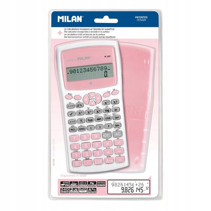 Milan: kalkulator naukowy 240 funkcji Antibacterial Pink - Noski Noski