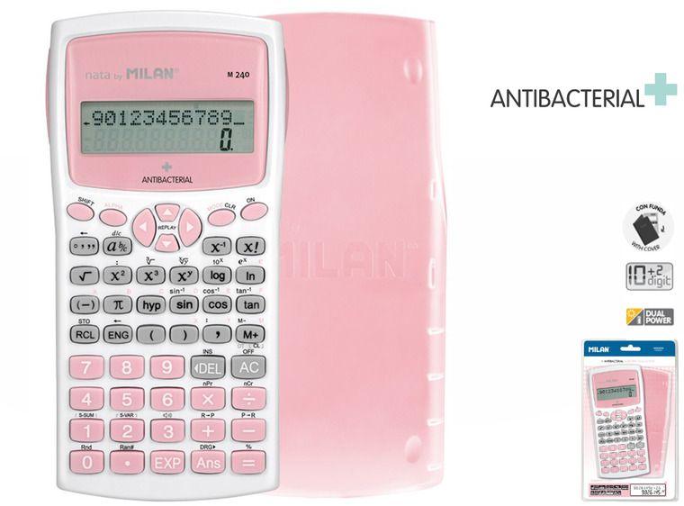 Milan: kalkulator naukowy 240 funkcji Antibacterial Pink - Noski Noski