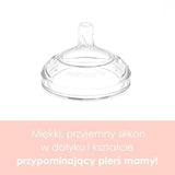 Mombella: silikonowa butelka antykolkowa Old Roze 210 ml - Noski Noski