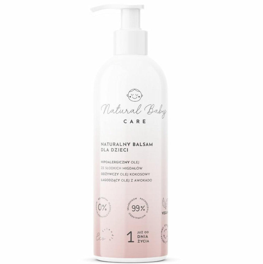 Krem dla dzieci Natural Baby Care, 200 ml, naturalny, hipoalergiczny, z olejami i rumiankiem na delikatną skórę niemowląt.