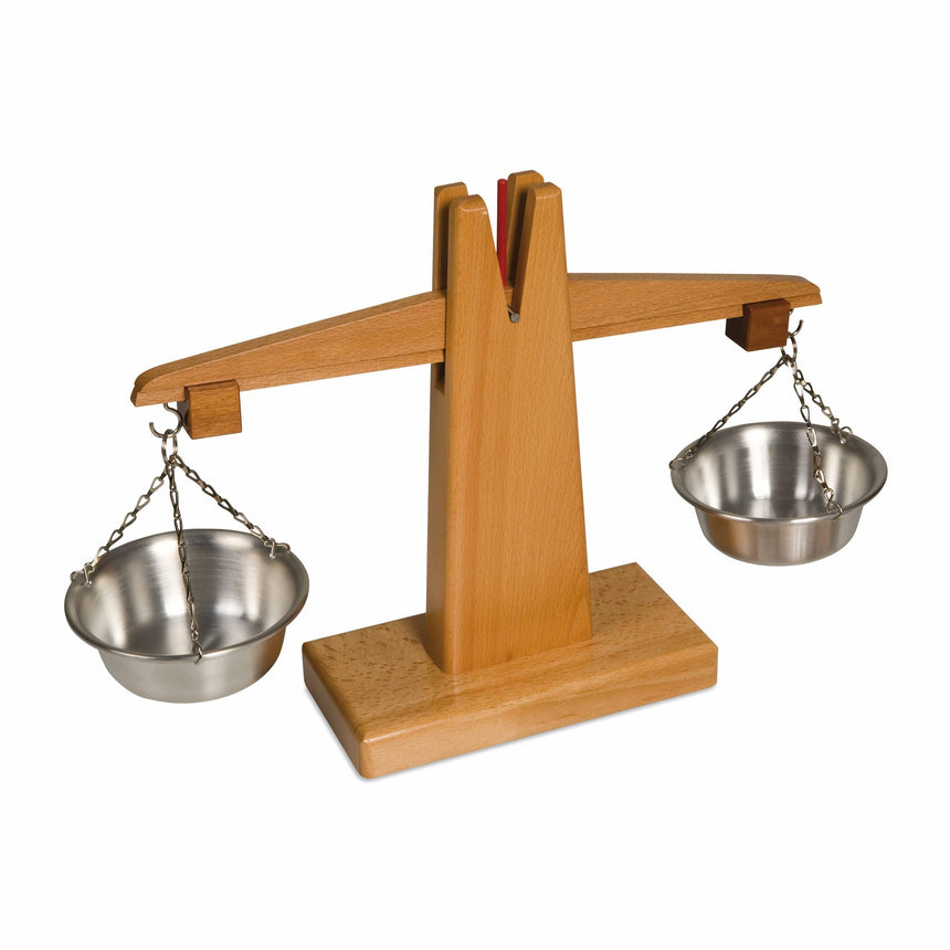 Nienhuis Montessori: drewniana waga szalkowa Small Wooden Scale - Noski Noski