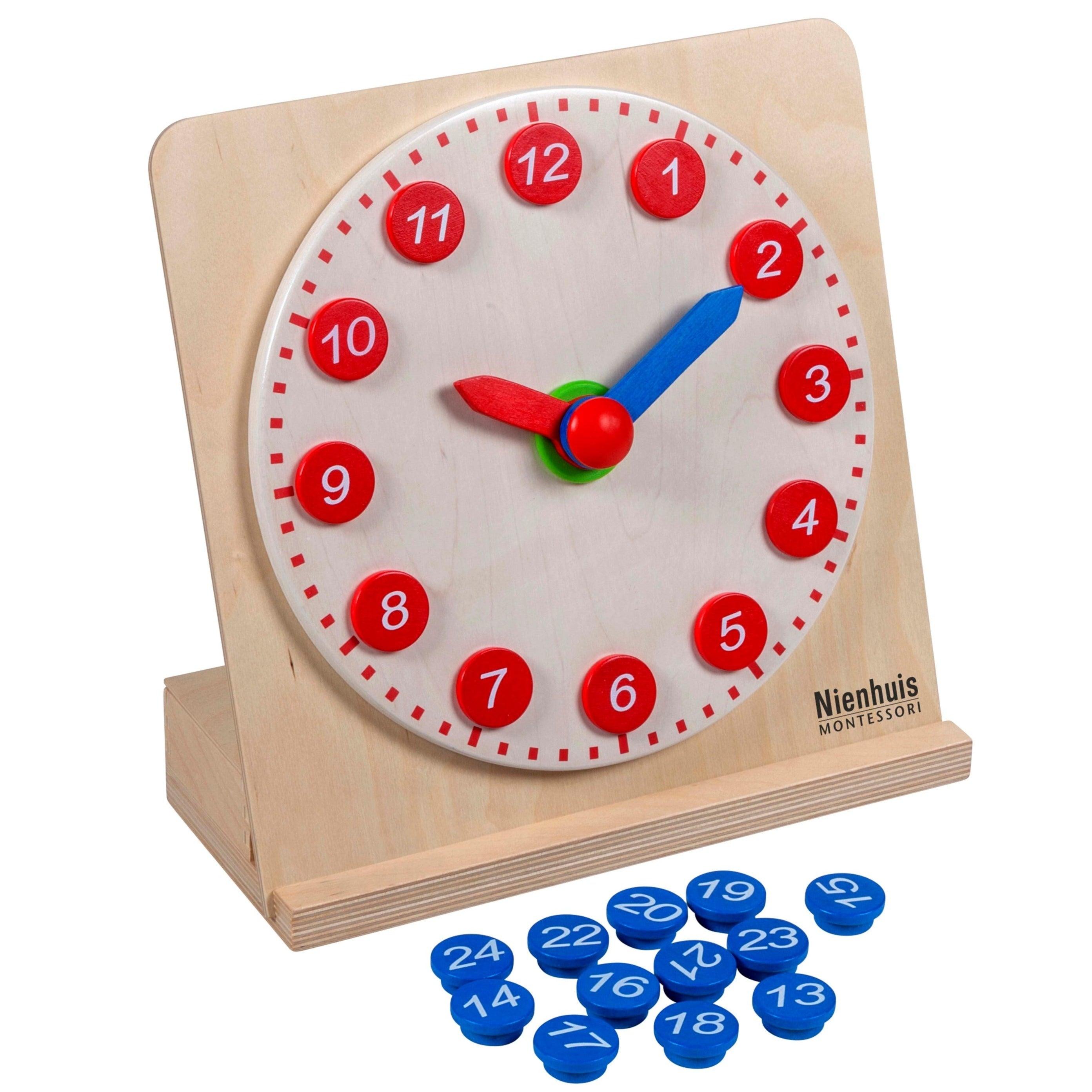 Nienhuis Montessori: edukacyjny zegar Clock With Movable Hands - Noski Noski