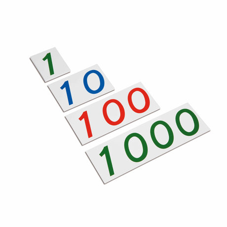 Tablice matematyczne Nienhuis Montessori, duże karty z liczbami 1-1000, edukacyjne kolorowe karty dla dzieci.