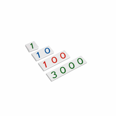 Tablice Matematyczne Nienhuis Montessori Karty 1-3000: zabawki montessori, wprowadzają dzieci w świat liczb i systemu dziesiętnego.