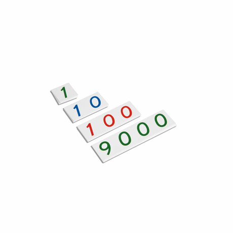Tablice Matematyczne Nienhuis Montessori Karty 1-9000, zabawki montessori, uczące systemu dziesiętnego, plastikowe plansze, AMI sprawdzone.