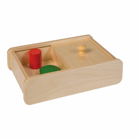 Pojemniki do przechowywania Nienhuis Montessori Box z przesuwaną pokrywką, idealne jako pudełko na prezent dla dzieci.