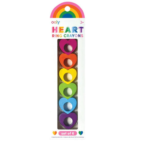 Ooly: kredki-pierścionki serca Heart Ring Crayons - Noski Noski