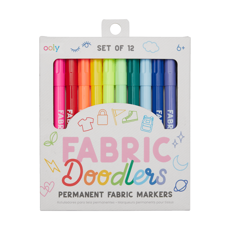 Ooly: markery do tkanin Fabric Doodlers 12 szt. - Noski Noski