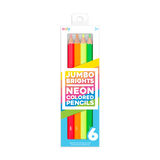 Ooly: neonowe kredki Jumbo Brights 6 kolorów - Noski Noski