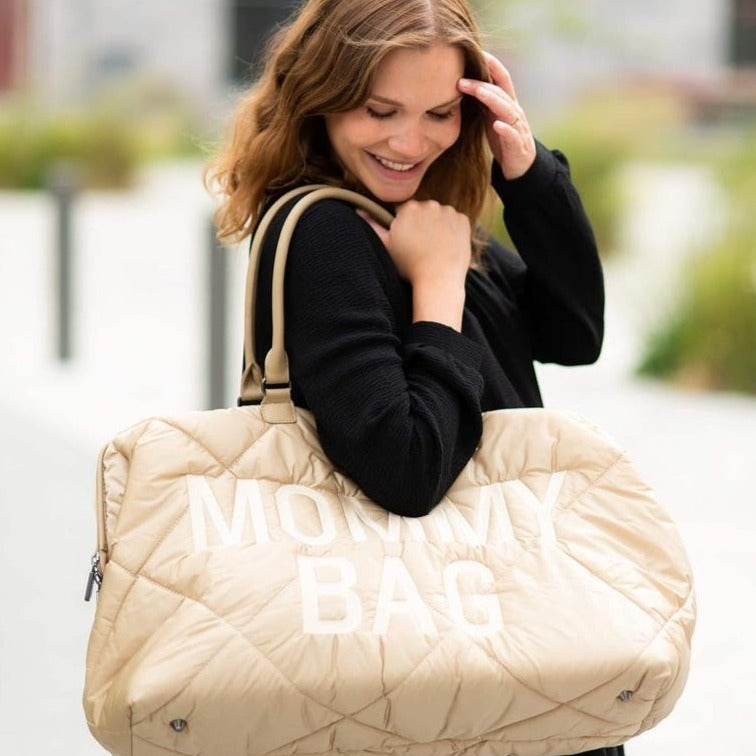 Torba Childhome Mommy Bag Pikowana Beżowa