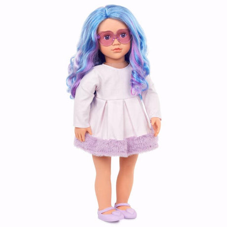 Lalka Our Generation Veronika 46 cm z pasemkami - modny look, stylowa fryzura, modne ubranka, idealna dla dzieci.