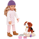 Our Generation: lalka z pieskiem Ember 46 cm - Noski Noski