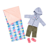 Our Generation: śpiwór i ubranko na biwak dla lalki Cozy Camper - Noski Noski