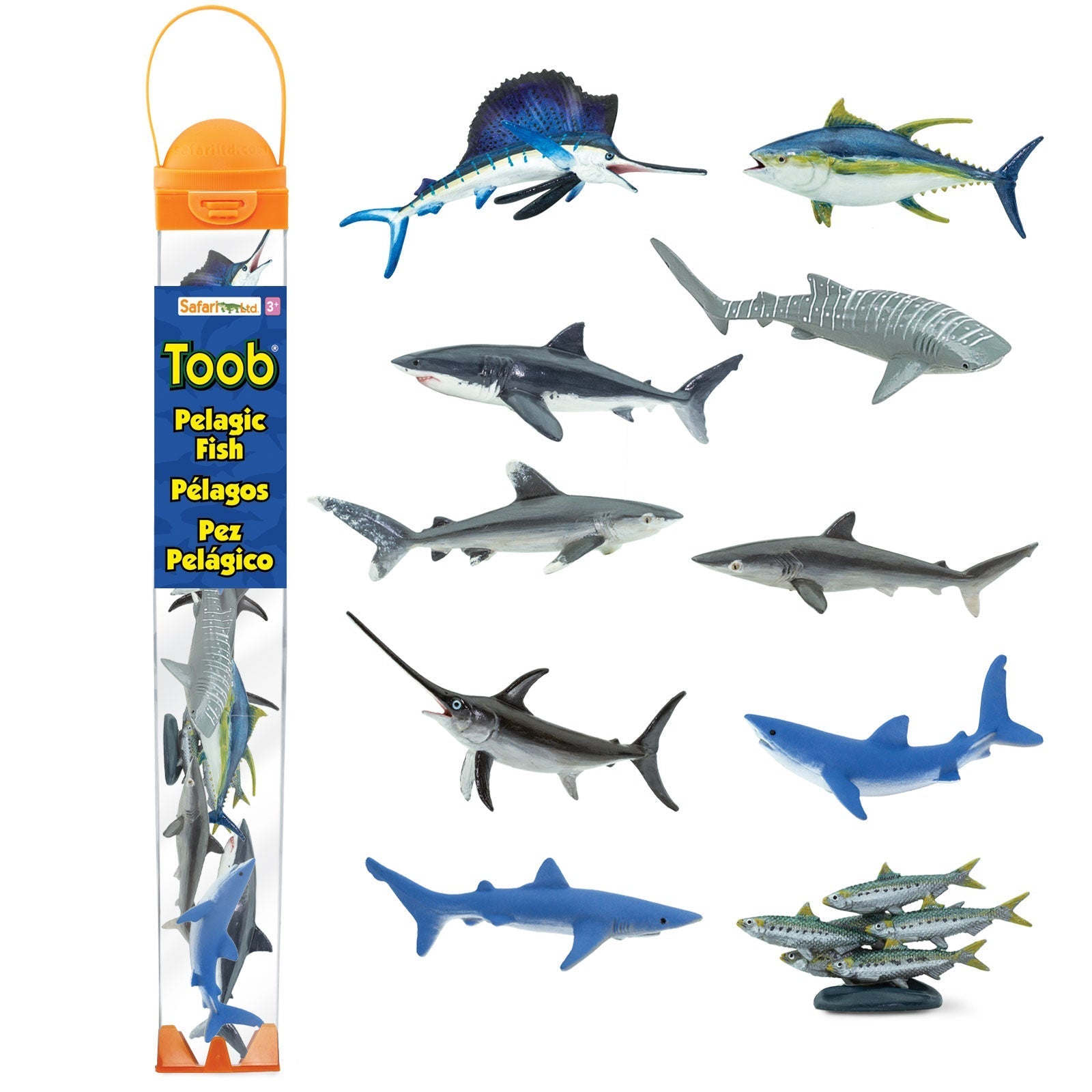 Safari Ltd: figurines dans le poisson tuba poisson pélagique Toob 10 pcs.