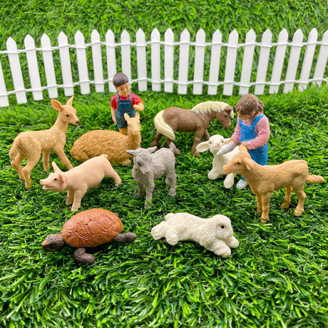 Zwierzęta domowe figurki, zestaw 11 sztuk, FARMA dla dzieci, zabawki edukacyjne, Petting Zoo Toob - Safari Ltd
