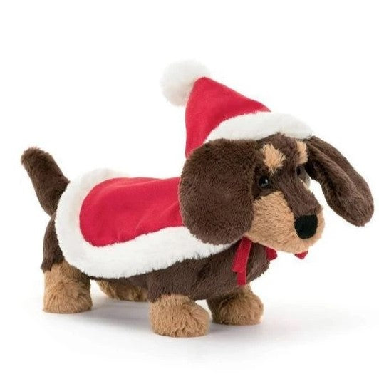 Jellycat: przytulanka jamnik w świątecznym sweterku Otto Sausage Dog 15 cm