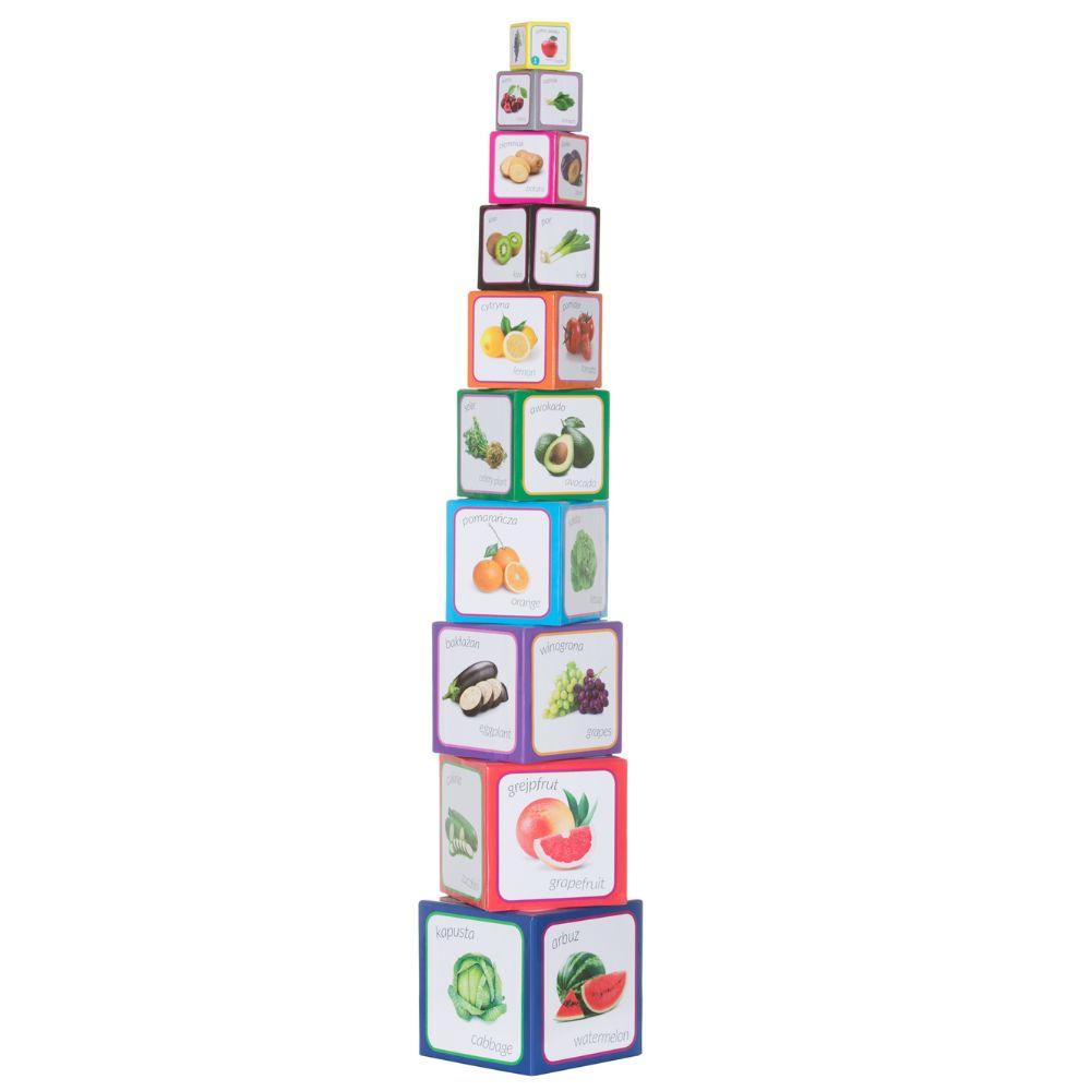 Piramida Zabaw: kartonowa wieża Owoce i Warzywa - Noski Noski