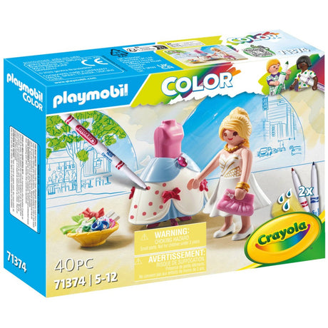 Kreatywny zestaw do malowania Playmobil Crayola dla dzieci - projektowanie mody, pisaki, akcesoria, godziny zabawy!