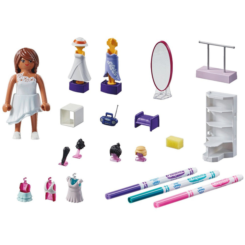 Playmobil: zestaw do projektowania mody Color Playmobil x Crayola