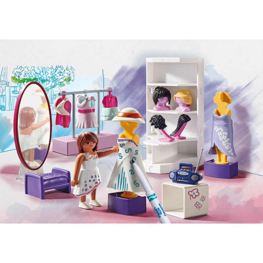 Playmobil: zestaw do projektowania mody Color Playmobil x Crayola