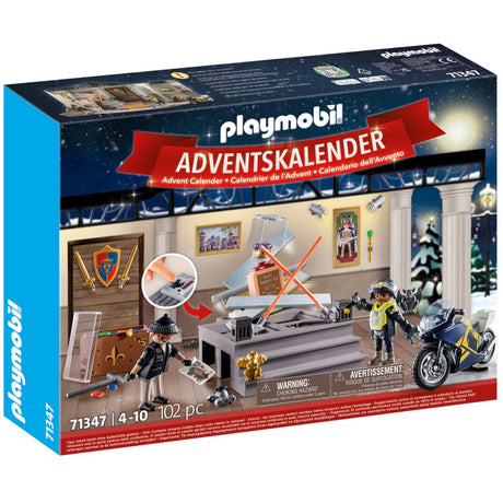 Playmobil Kalendarz Adwentowy Kradzież w Muzeum - policja, figurki, niespodzianki na każdy dzień.