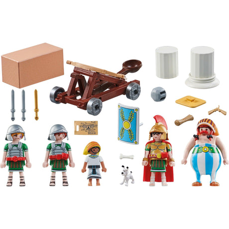 Playmobil Numerobis i bitwa o pałac Asterix - 56-elementowy zestaw z katapultą, figurkami i akcesoriami.