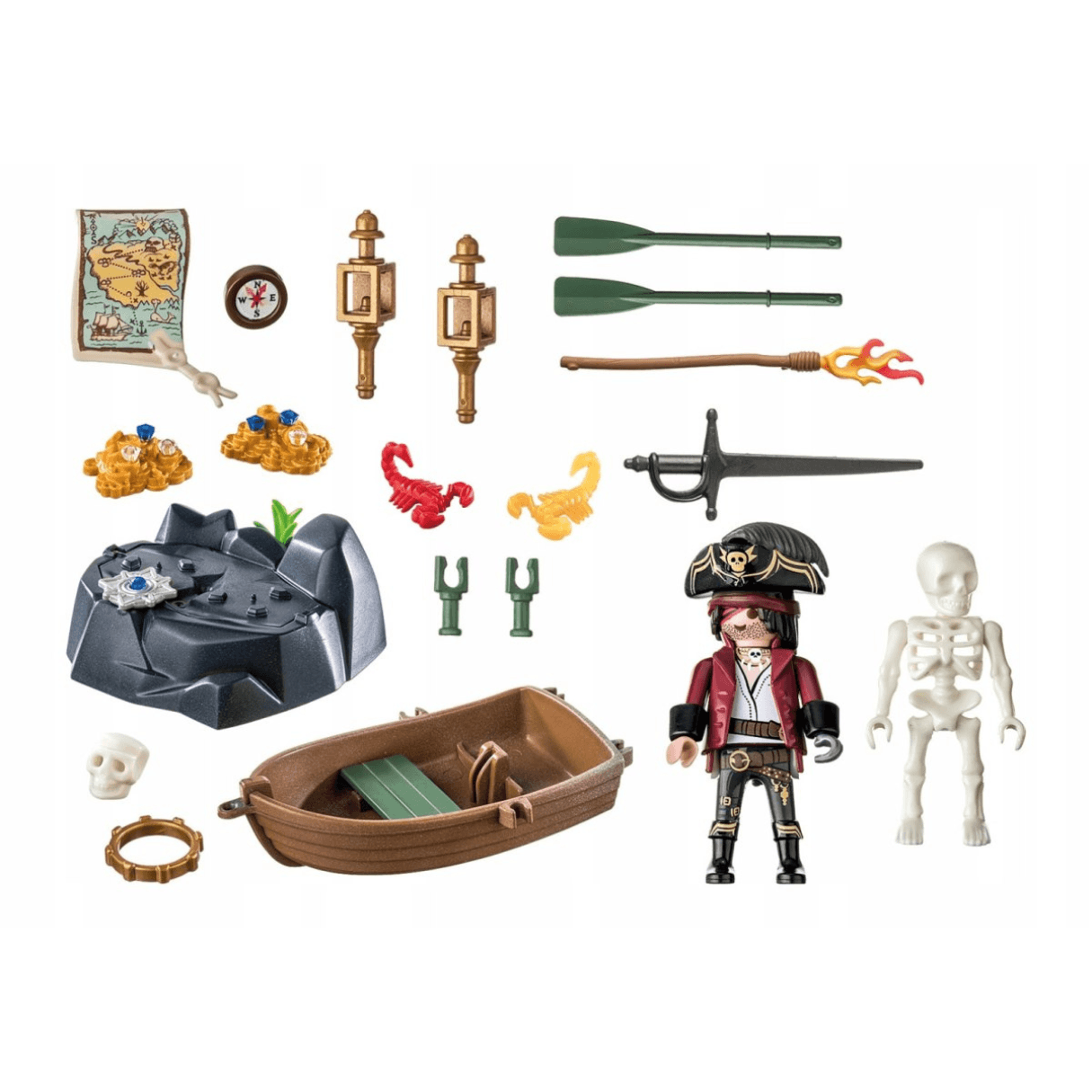 Playmobil: Pirate avec un bateau pirates
