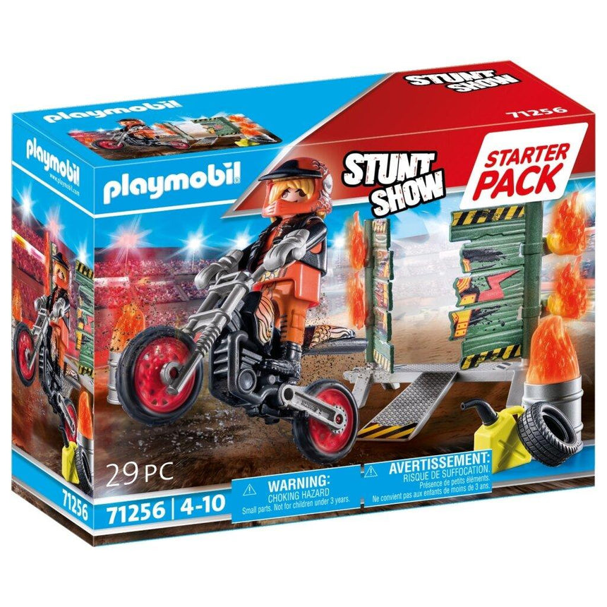 Playmobil: pokaz kaskaderski ze ścianą ognia Stuntshow - Noski Noski
