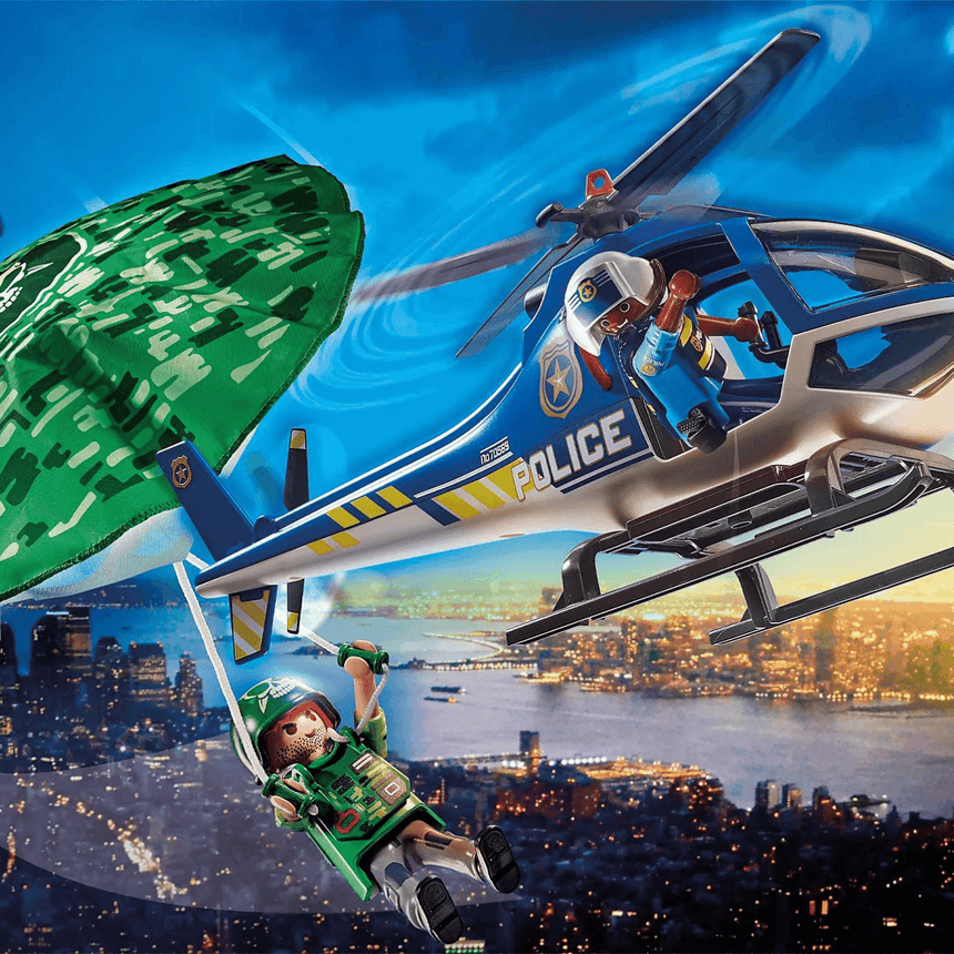 Playmobil: policyjny śmigłowiec Ucieczka ze spadochronem - Noski Noski