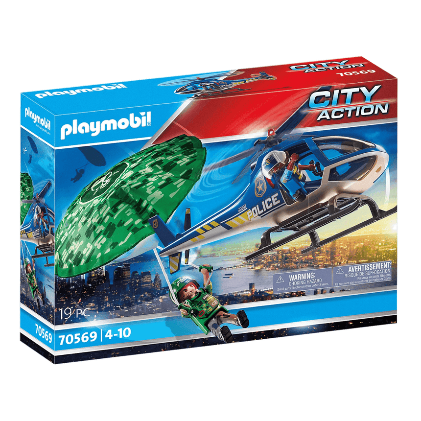 Playmobil: policyjny śmigłowiec Ucieczka ze spadochronem - Noski Noski