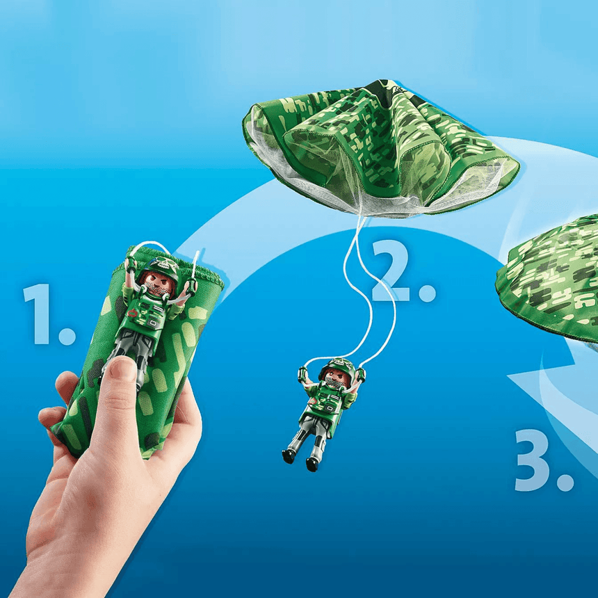Playmobil: policyjny śmigłowiec Ucieczka ze spadochronem - Noski Noski